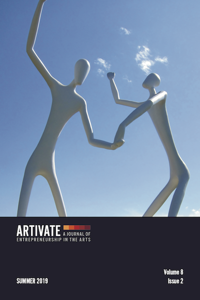 Artivate cover image, Dancers by Jonathan Borofsky.